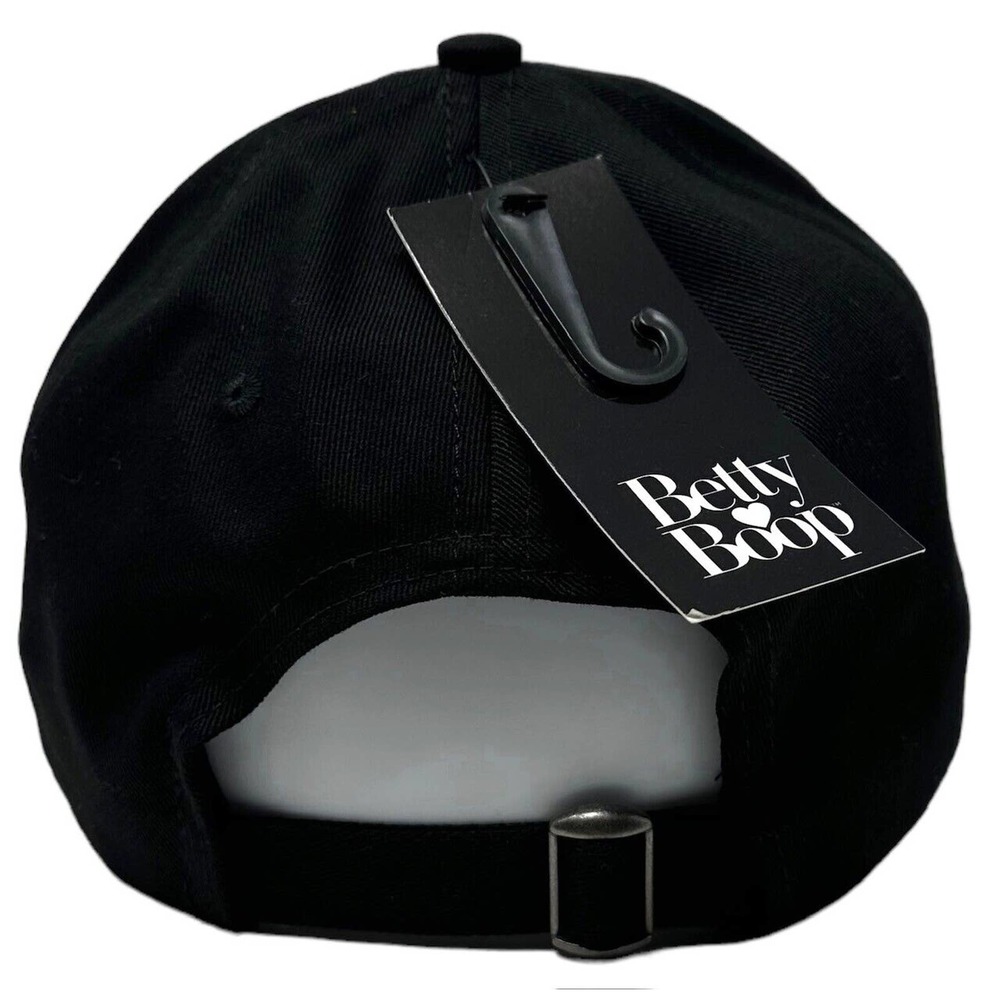 Betty Boop Unisex Officially Licensed Retro Stitch Patch Hat Cap in Black - Picture 4 of 5